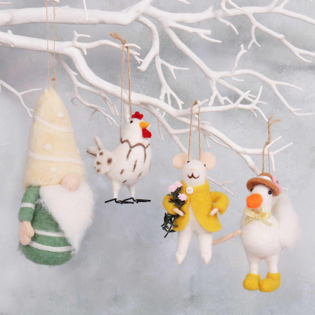 Finished needle felted chicken from Trimits kit