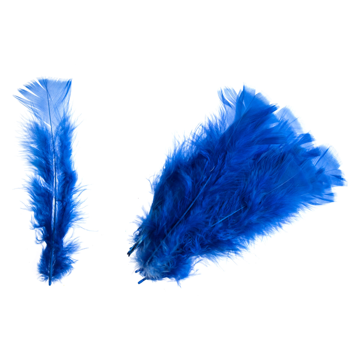 Pack of royal blue turkey feathers by Trimits