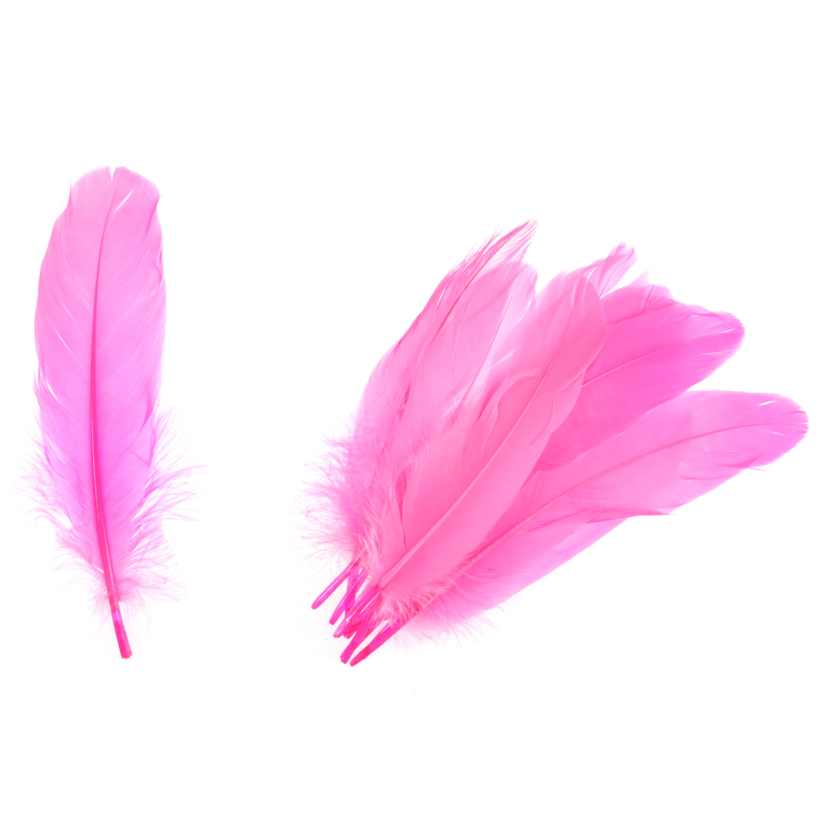 Pack of cerise goose feathers by Trimits