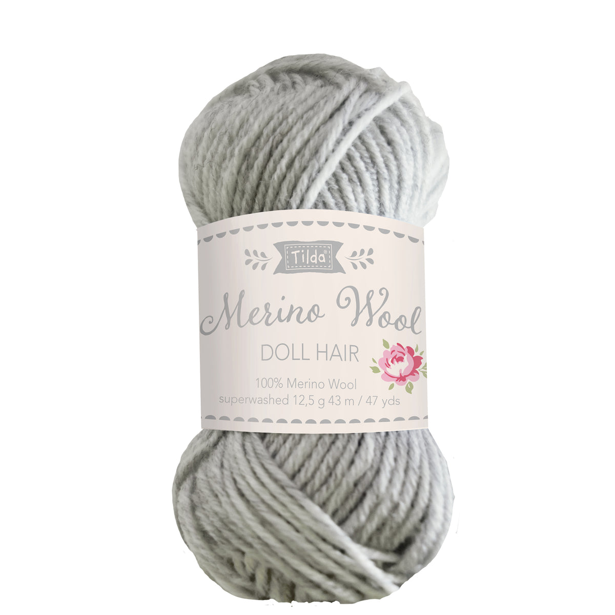 Small ball of fog Tilda merino doll hair yarn