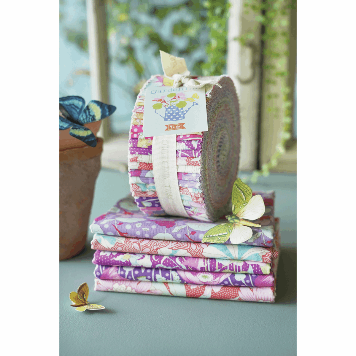 Tilda - Gardenlife Fabric Strips Roll * Clearance Offer * - 40 x 2.5in - 40 Pieces - Assorted
