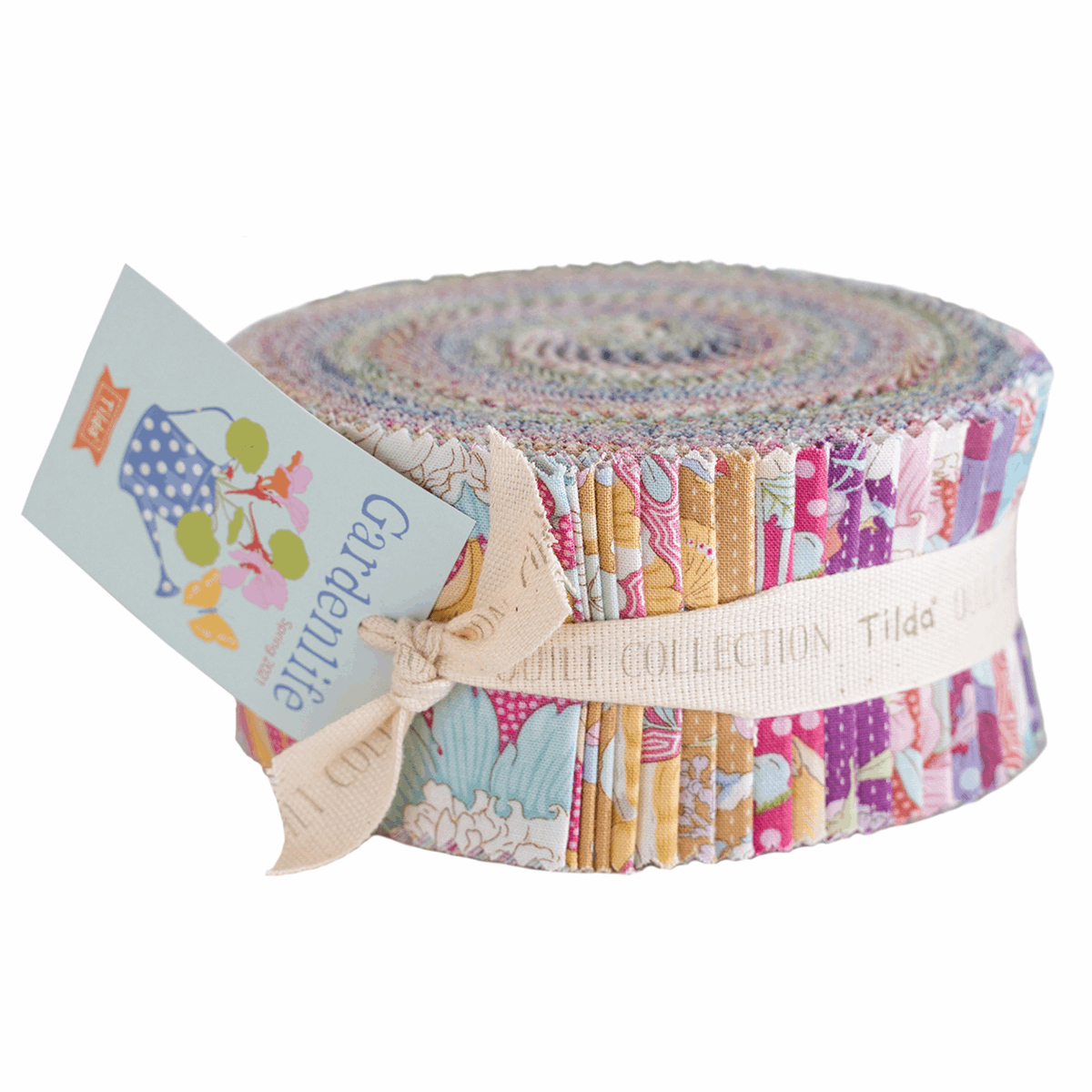 Tilda - Gardenlife Fabric Strips Roll * Clearance Offer * - 40 x 2.5in - 40 Pieces - Assorted