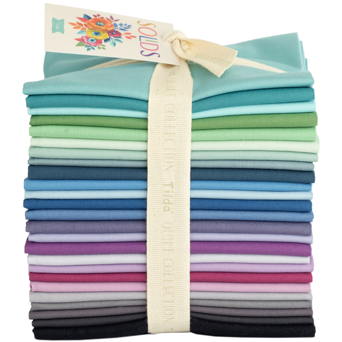 Bundle of cool toned Tilda solid fat quarters