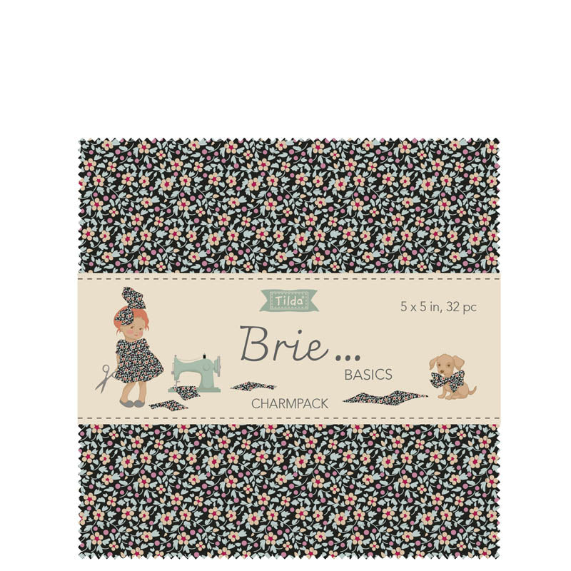 Tilda Brie Basics charm pack of pre-cut fabric squares