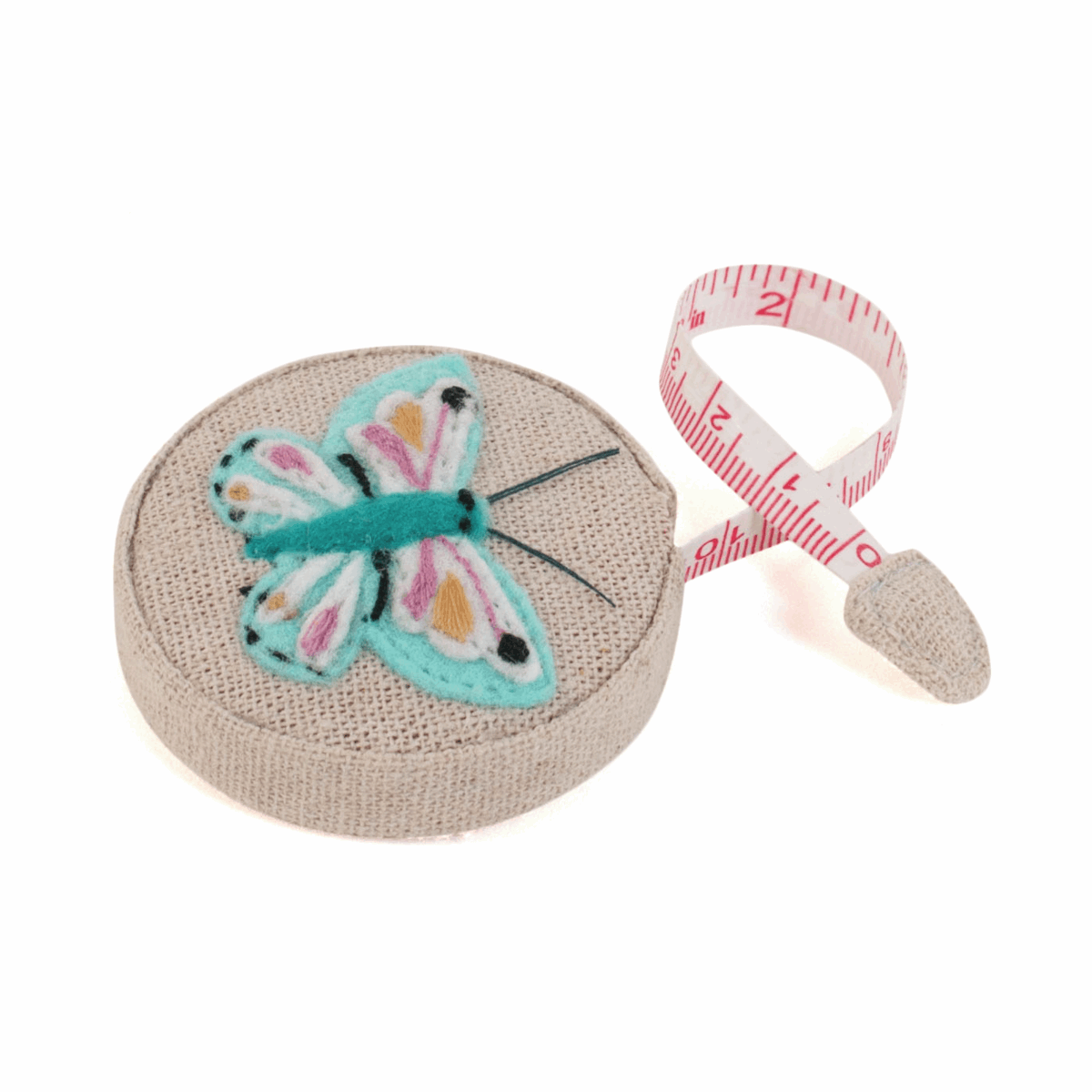 Flutterby Appliqué Retractable Tape Measure - 150cm/60 inch