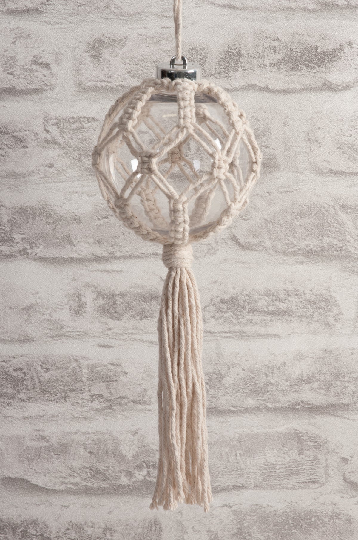 Ball of natural cotton macrame cord