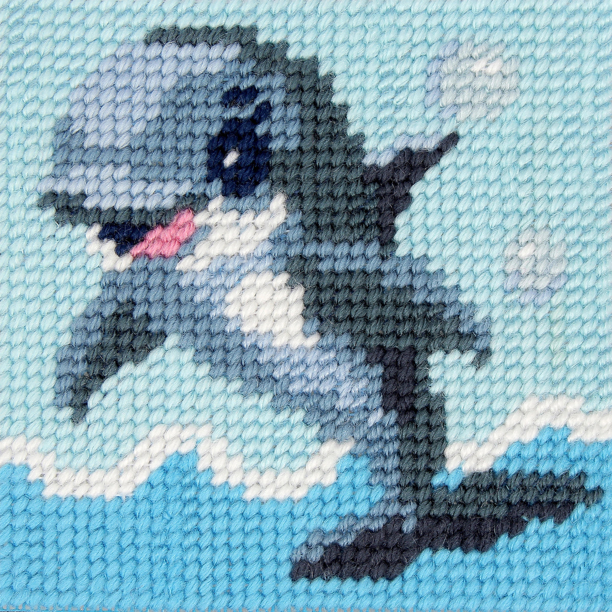 Trimits children's dolphin half stitch tapestry kit