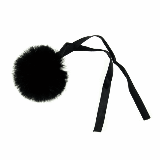 Trimits Faux Fur Super Fluffy Pom Pom - Black 6cm (Medium)