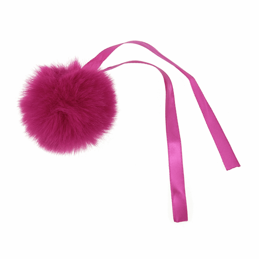 Trimits Faux Fur Super Fluffy Pom Pom - Cerise 6cm (Medium)