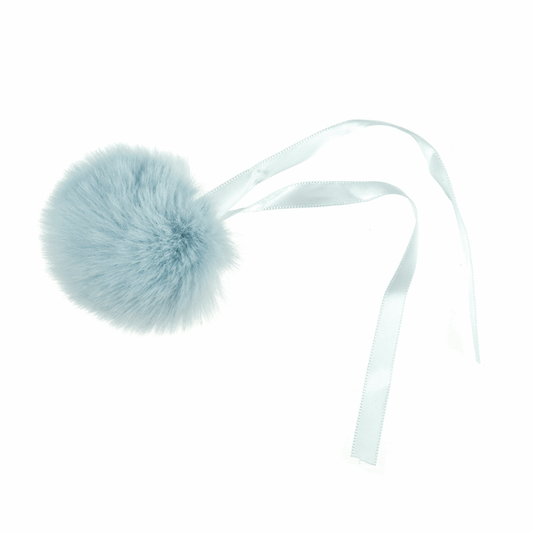 Trimits Faux Fur Super Fluffy Pom Pom - Light Blue 6cm (Medium)
