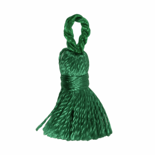 Trimits Green Tassels - 3cm (Pack of 10)