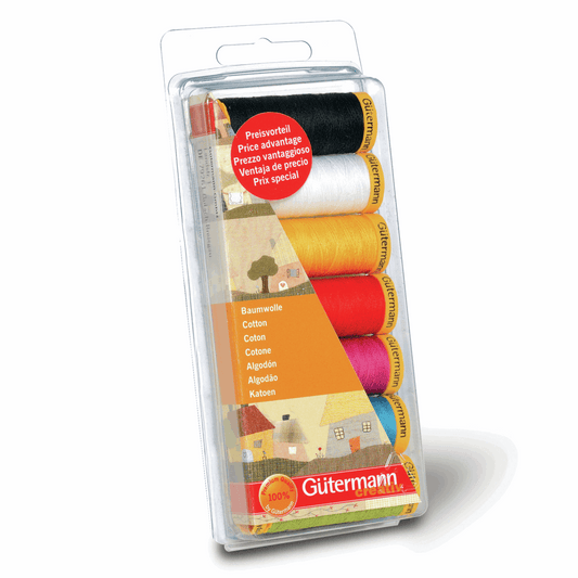 Gutermann Thread Set Cotton No.50 7 x 100m Assorted