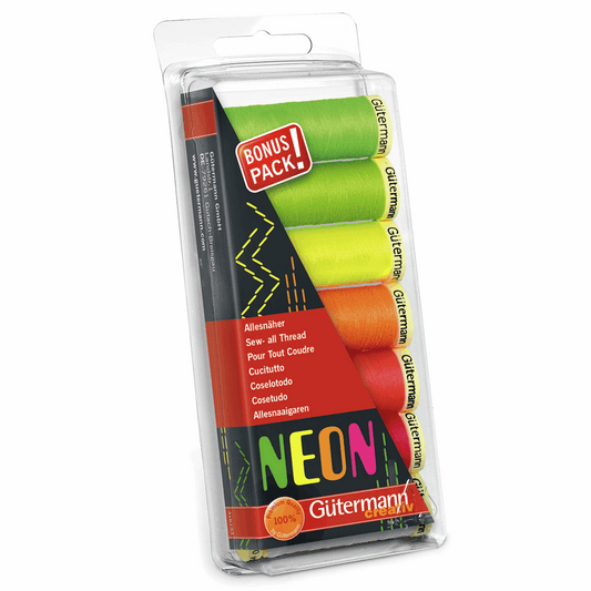 Gutermann Thread Set Sew-All 100m Neon 7 Reels