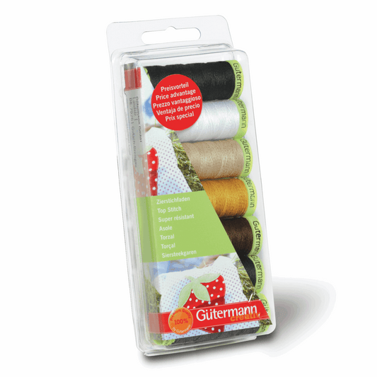 Gutermann Thread Set Top Stitch 7 x 30m Assorted