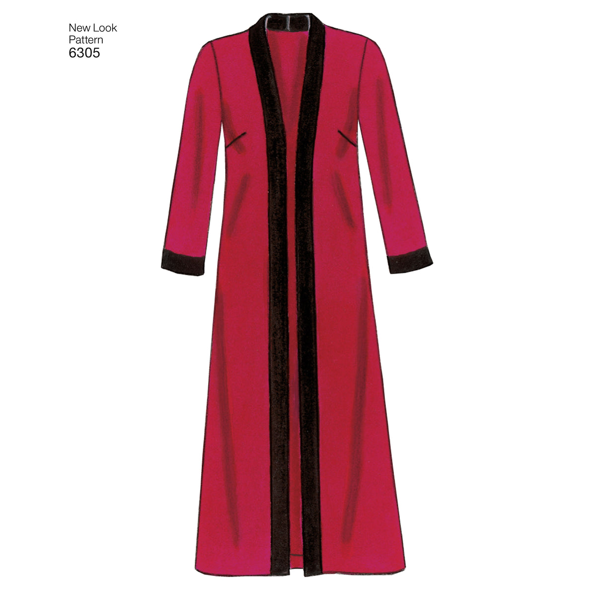 New Look N6305 sewing pattern envelope showing a dress with a long or short jacket