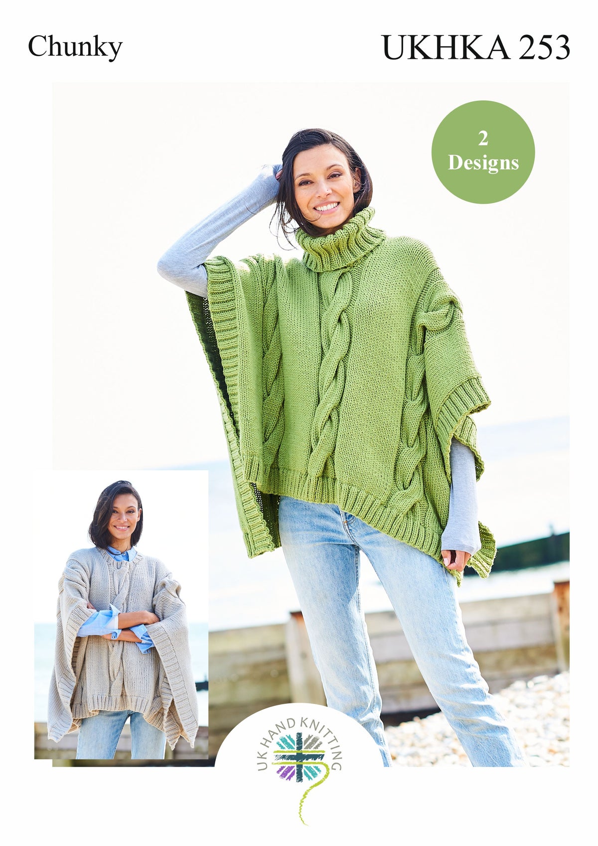 Cover of the UKHKA poncho knitting pattern