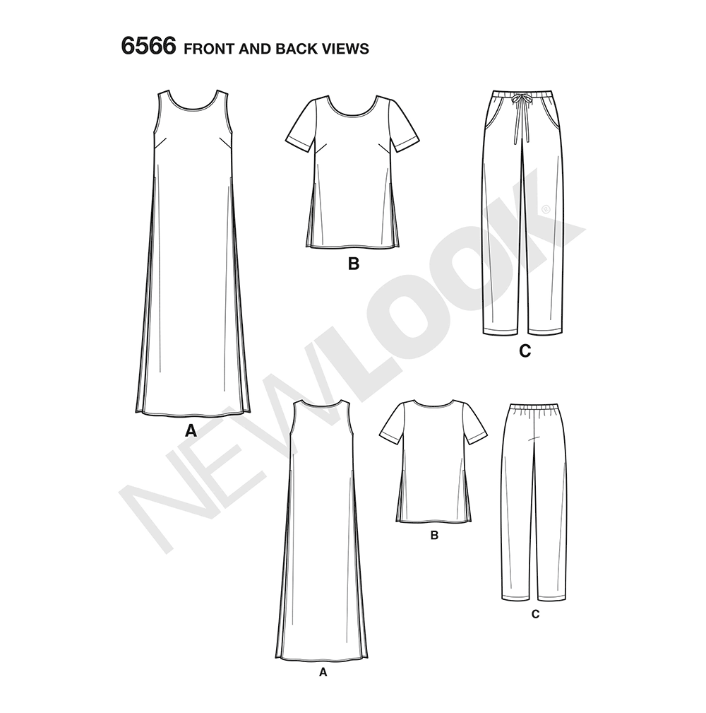 New Look N6566 sewing pattern envelope showing misses' summer wardrobe