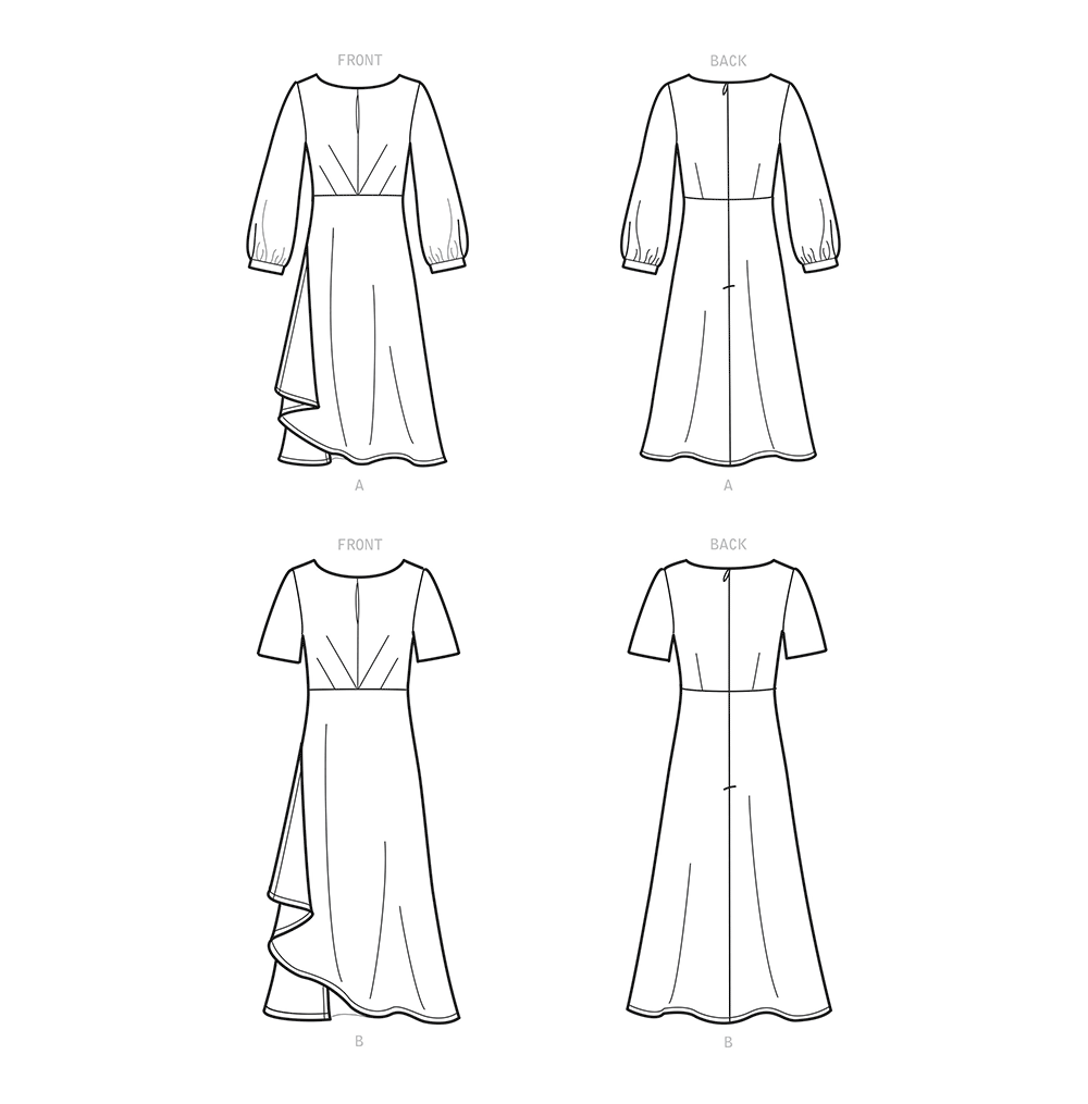 New Look N6655 sewing pattern envelope showing dress in two lengths designs