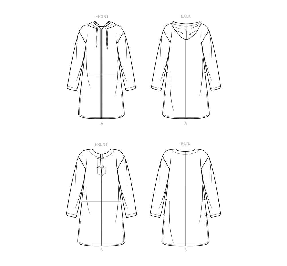 New Look N6706 sewing pattern envelope showing poncho with or without hood