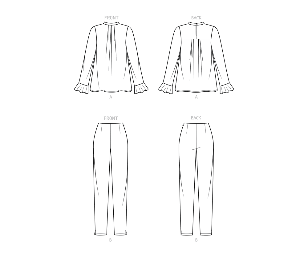 New Look N6712 sewing pattern envelope showing pleated top