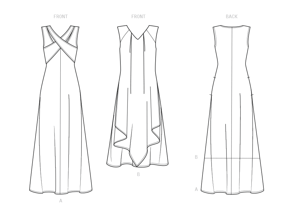 New Look N6717 sewing pattern envelope showing stretch knit dress