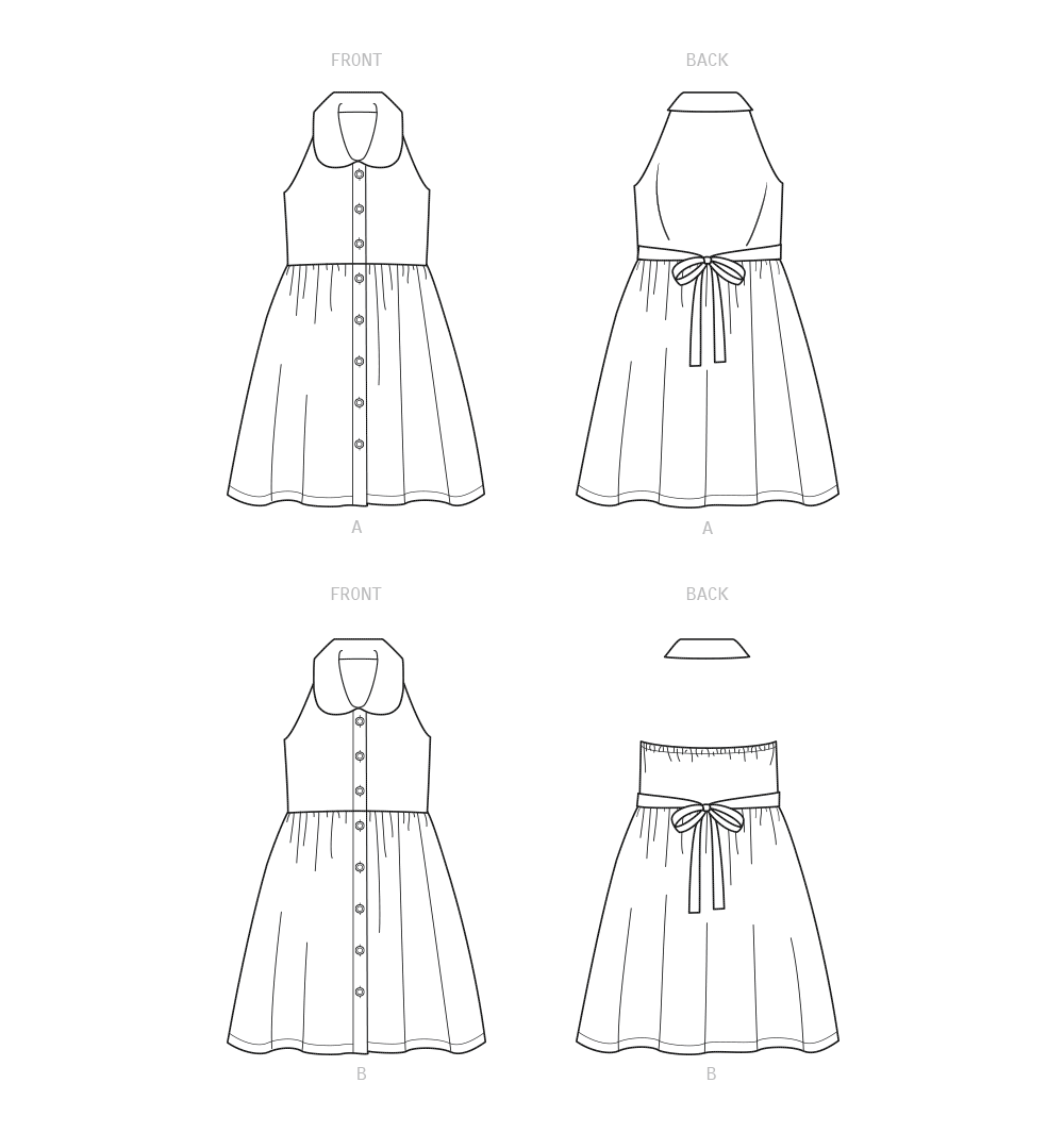 New Look N6727 sewing pattern envelope showing sundresses with lined bodices