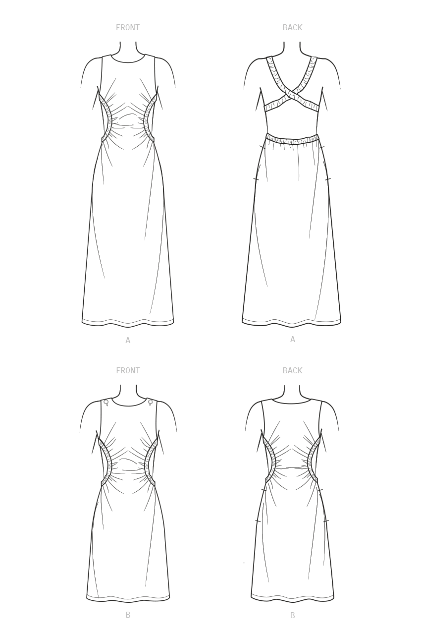 New Look N6731 sewing pattern envelope showing cut-away dress
