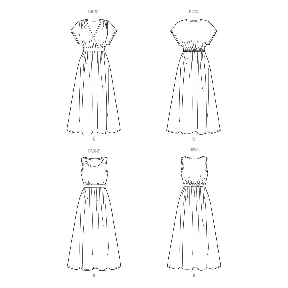 New Look N6751 sewing pattern envelope showing easy pullover dress
