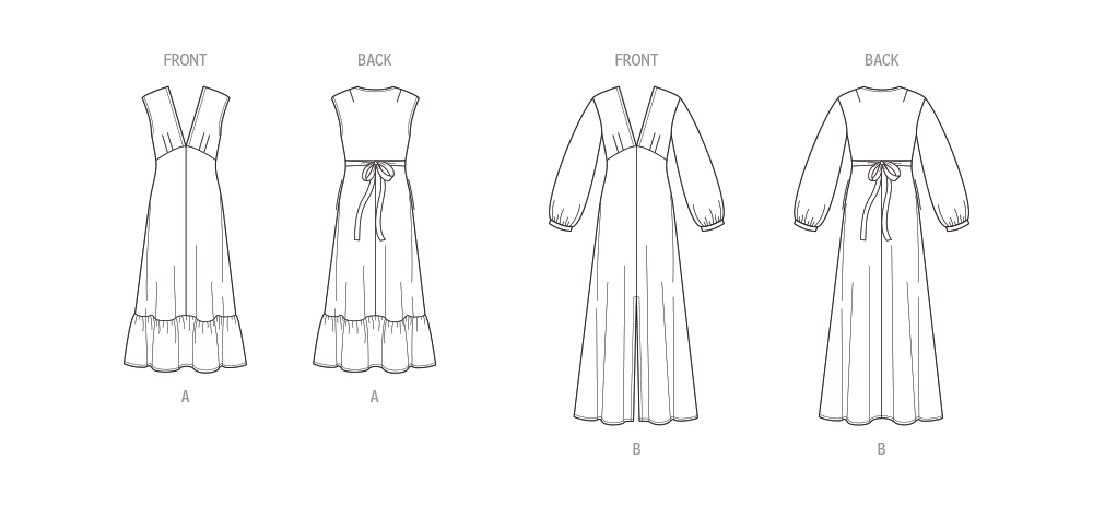 New Look sewing pattern N6766 envelope showing loose-fitting pullover dresses