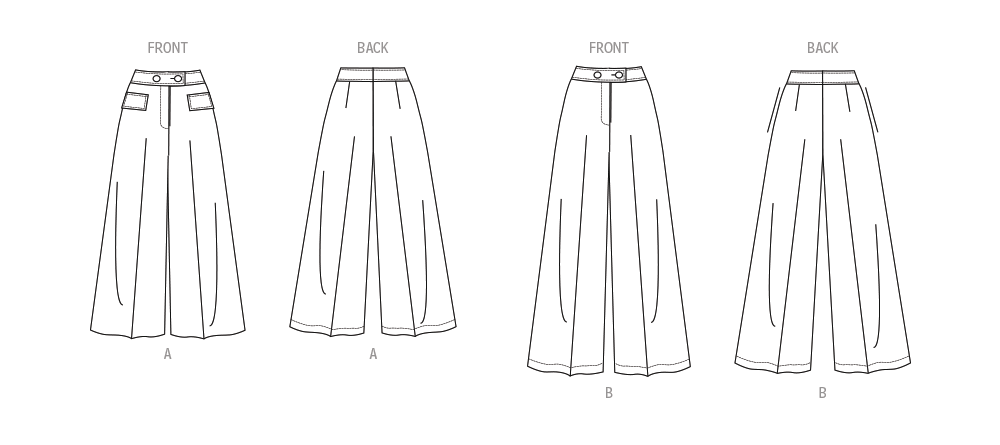 New Look sewing pattern N6769 envelope showing semi-fitted trousers in two lengths