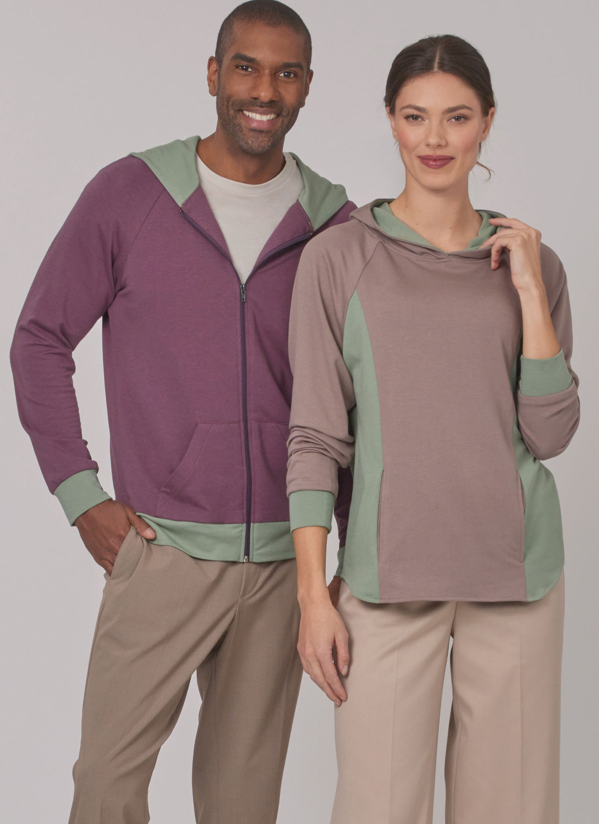 New Look N6806 sewing pattern envelope showing a unisex hoodie and top