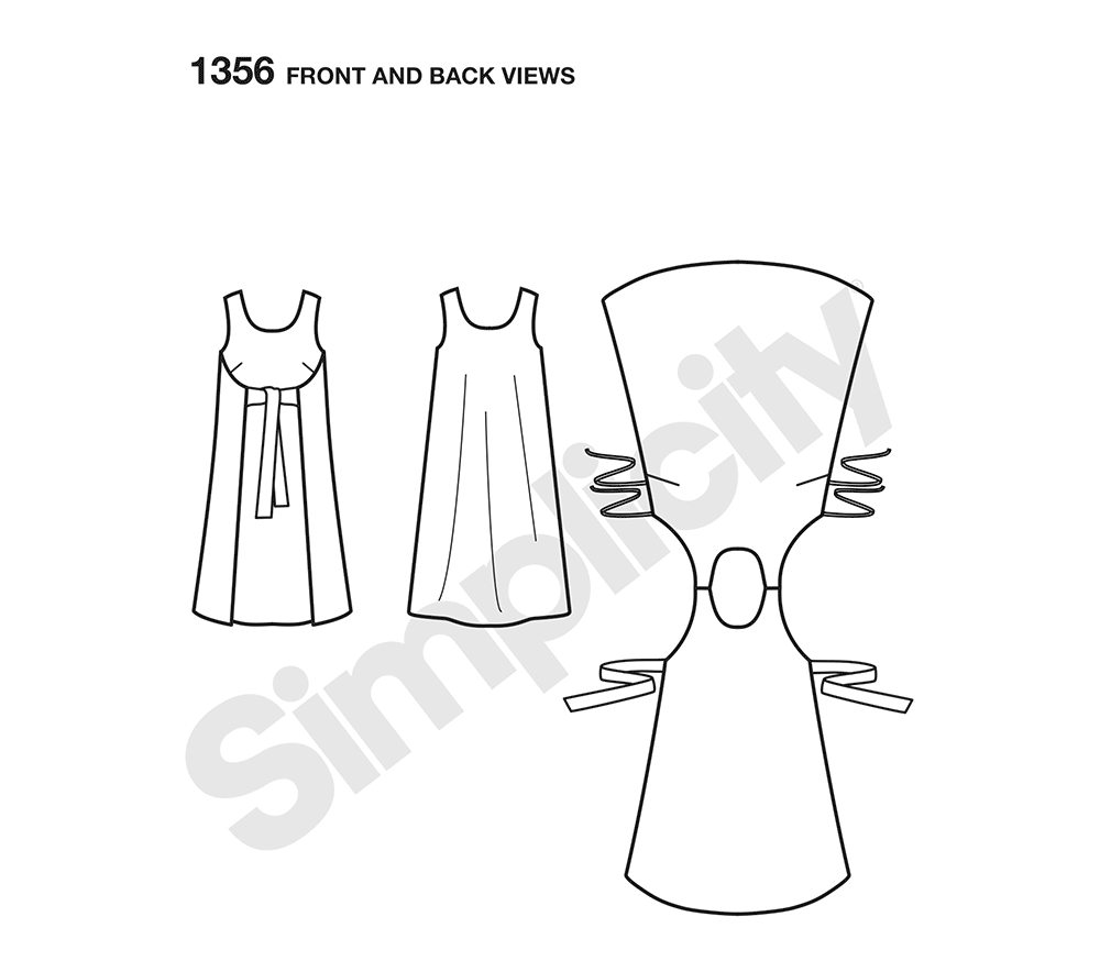 Simplicity 1356 pattern envelope showing women's dresses