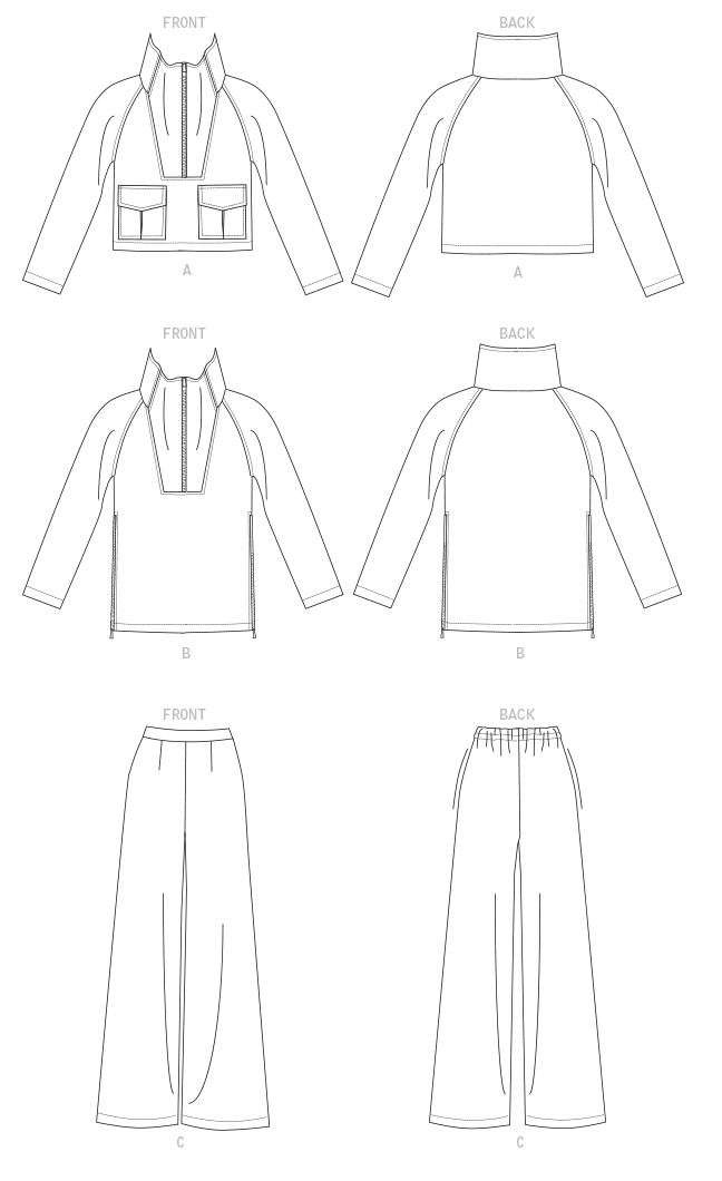 Vogue Patterns V1642 pattern envelope showing very loose-fitting top