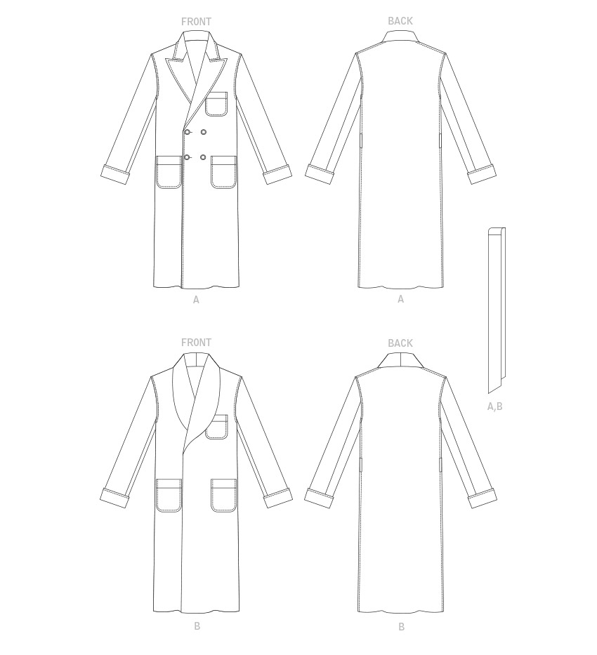 Vogue V1855 pattern envelope showing the robe designs