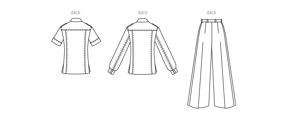 Vogue Patterns V1966 envelope showing the vintage 1975 casual wear designs