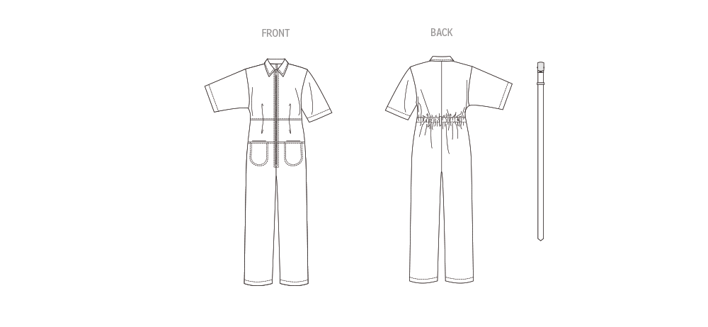 Vogue Patterns V1994 envelope showing jumpsuit with belt designs