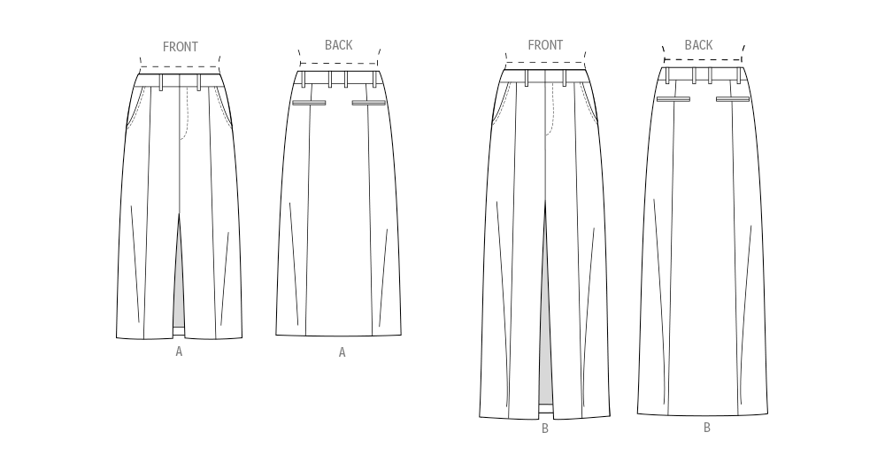 Vogue Patterns V2032 lined skirt sewing pattern envelope