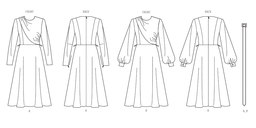 Vogue Patterns V2043 draped bias dress sewing pattern envelope