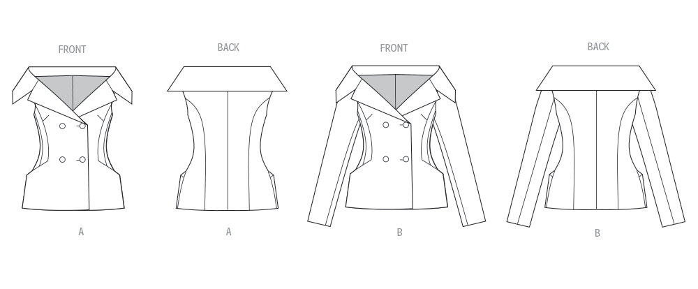 Vogue Patterns V2073 pattern envelope showing the jacket designs