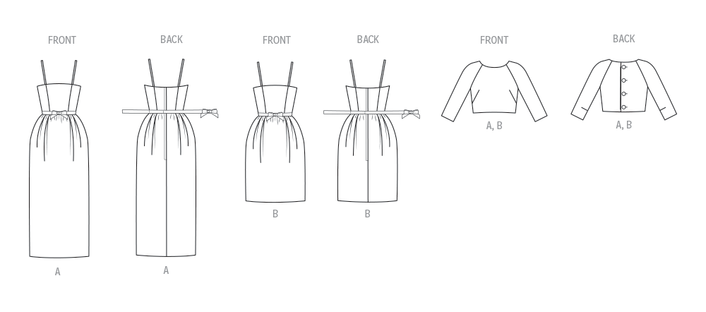 Vogue Patterns V2082 pattern envelope showing the evening dress designs