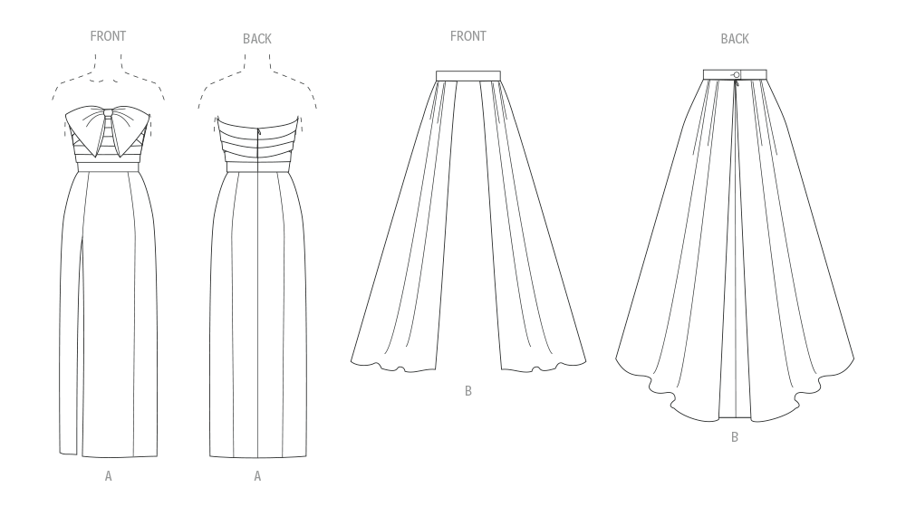 Vogue Patterns V2088 pattern envelope showing the occasion dress designs
