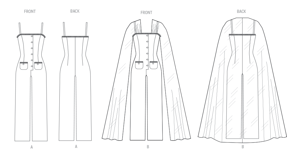 Vogue Patterns V2111 envelope showing the special occasion jumpsuit designs