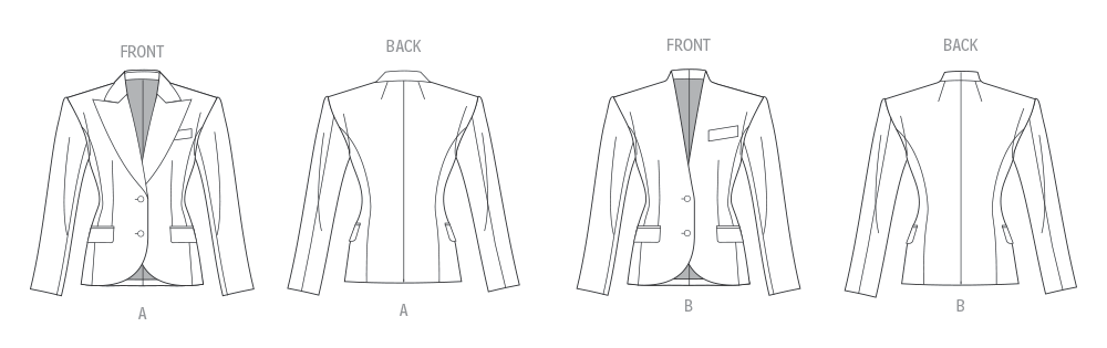 Vogue Patterns V2136 envelope showing a lined jacket
