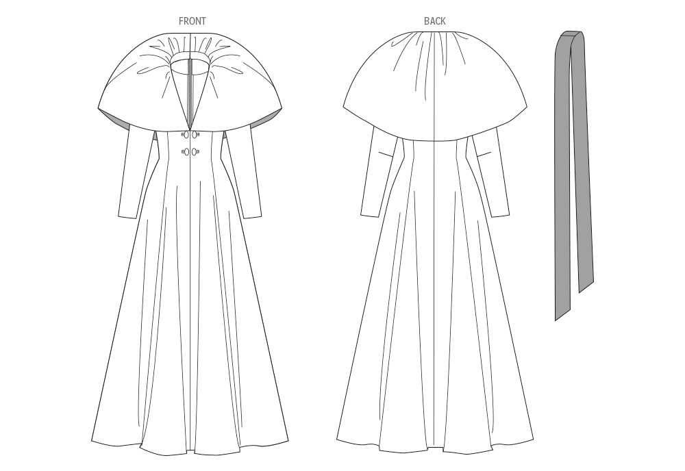 Vogue Patterns V2156 envelope showing a floor length evening dress