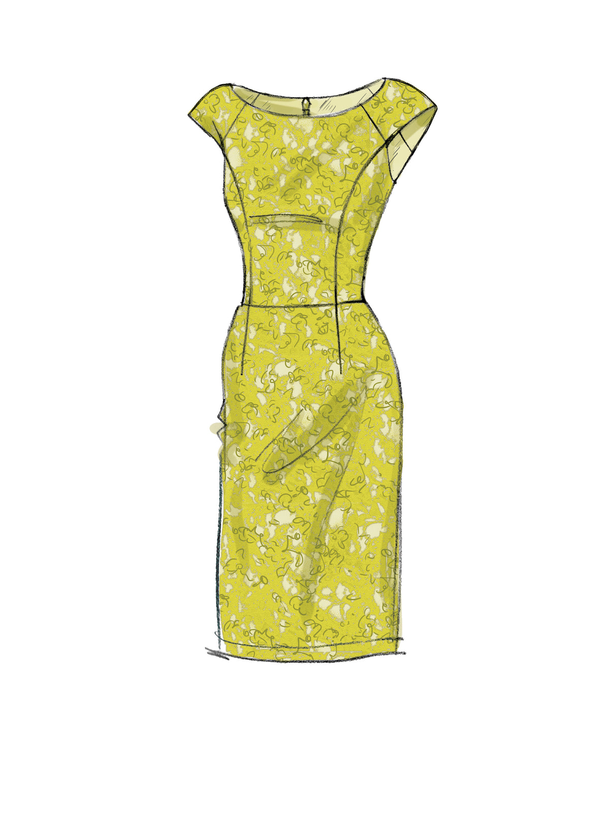 Vogue Patterns V9239 sewing pattern envelope showing the fitted bodice dress designs