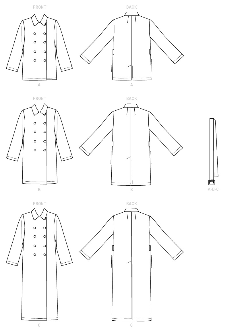 Vogue Patterns V9367 envelope showing double-breasted jacket designs