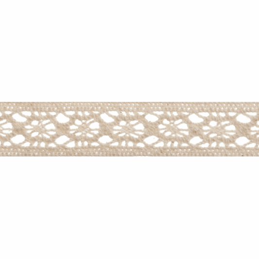 Bowtique Cream Cotton Lace - 5m x 12mm