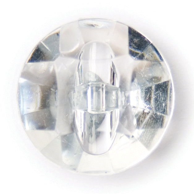 Clear faceted shank button