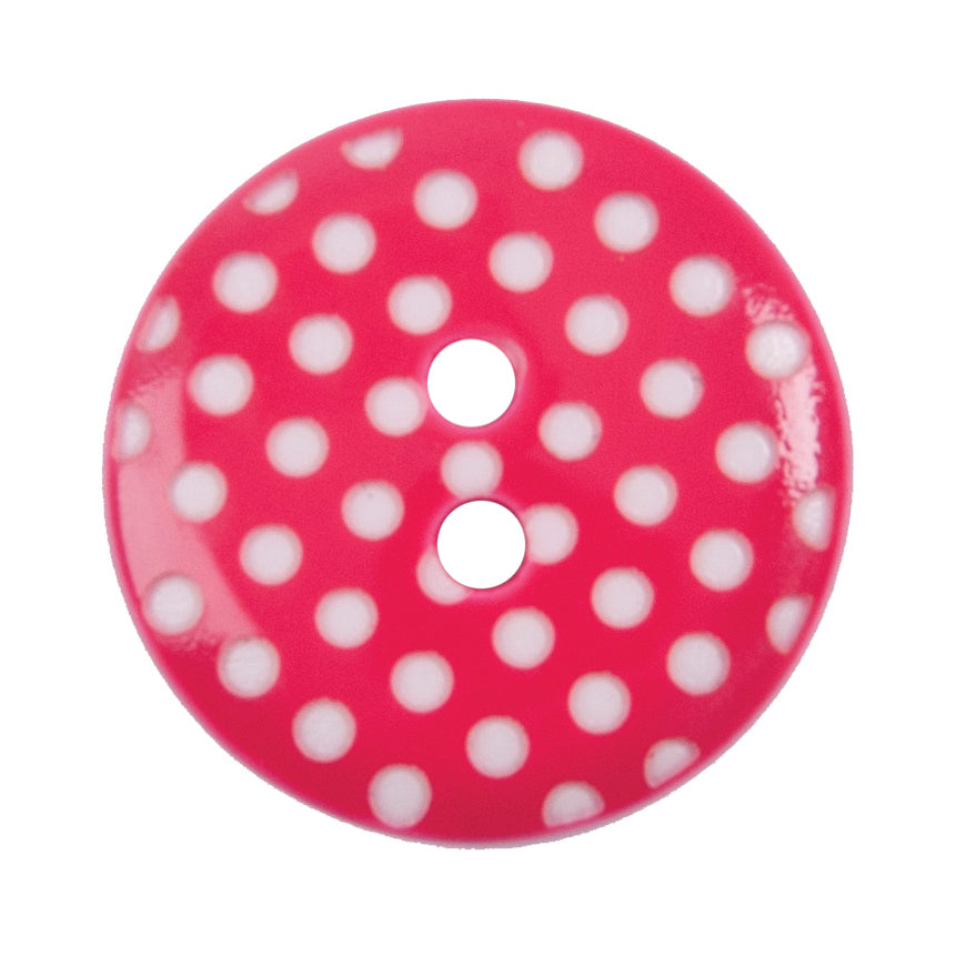 Close-up of bright pink round buttons, 20mm