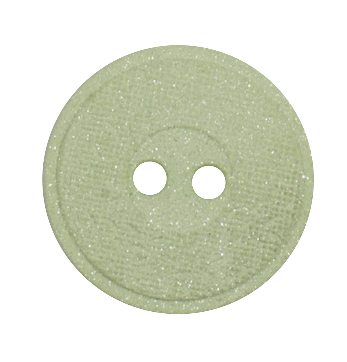 Sage green glitter round 2-hole button